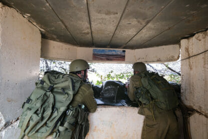 Israelischer Beobachtungsposten an der Grenze zum Libanon. (© imago images/Saeed Qaq)