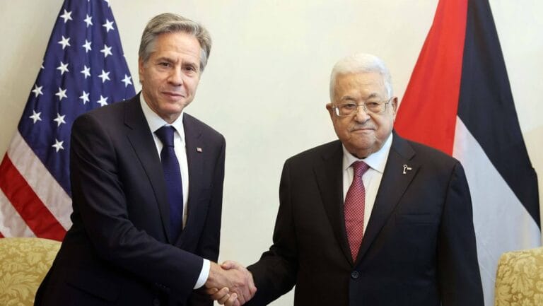 US-Außenminister Blinken und PA-Präsident Abbas in der jordanischen Hauptstadt Amman