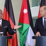 Flüchtlinge waren auch Thema: Jordaniens König Abdullah II. beim deutschen Bundeskanzler Olaf Scholz