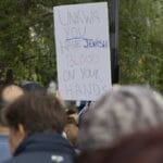 Protest in New York gegen die UNRWA-Kollaboration mit dem Hamas-Terror