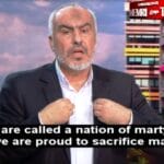 Hamas-Politbüromitglied Ghazi Hamid im libanesischen Fernsehen. (Quelle: MEMRI TV)