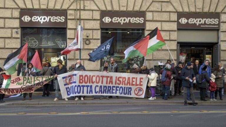 Demonstration der antisemitischen BDS-Bewegung in Rom