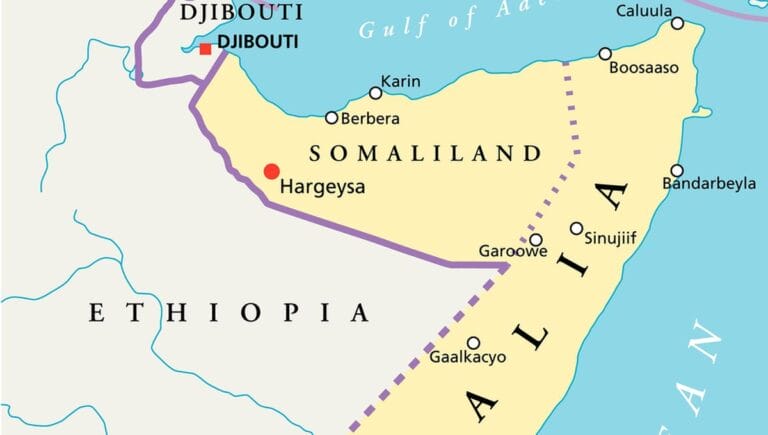 Horn von Afrika: Äthiopien und die benachbarte abtrünnige somalisch Region Somaliland