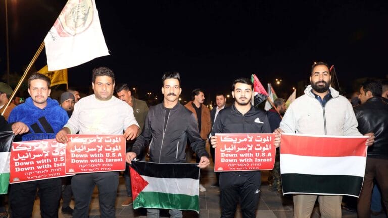 Solidaritätsdemonstration in Bagdad mit den jemenitischen Huthi-Terroristen