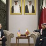 US-Außenminister Blinken mit dem katarischen Premier und Außenminister Mohammed bin Abdulrahman Al Thani