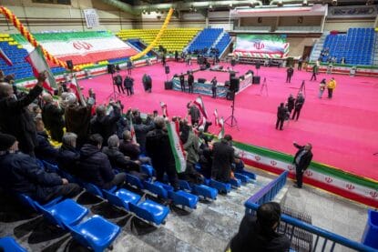 Der Zulauf zu Wahlkampfveranstaltungen blieb nicht nur in Irans Hauptstadt Teheran überschaubar. (© imago images/NurPhoto)