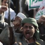 Demonstration von Huthi-Unterstützern