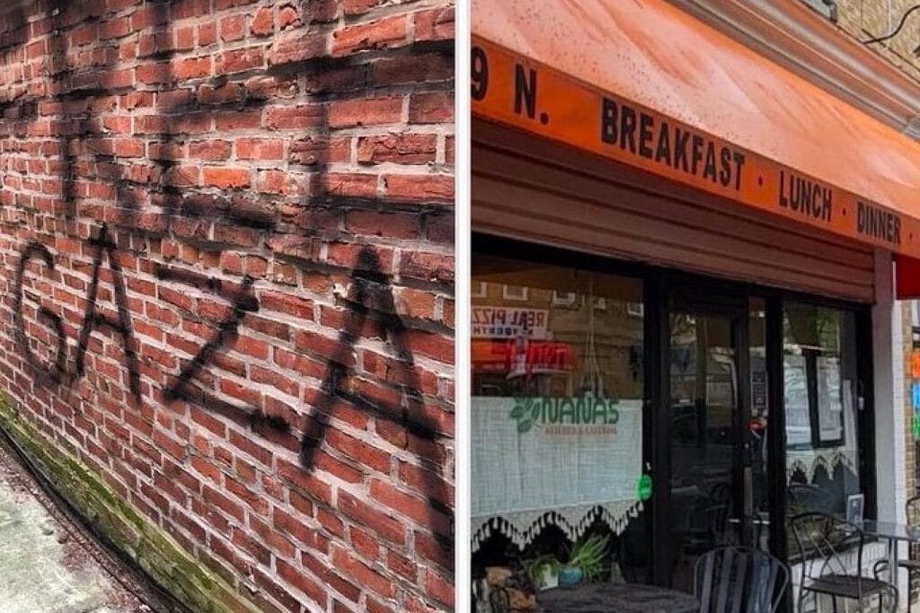 Koscheres Restaurant in New York mit »Free Gaza« beschmiert