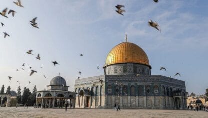 Der Felsendom und die al-Aqsa-Moschee auf dem Tempelberg in Jerusalem