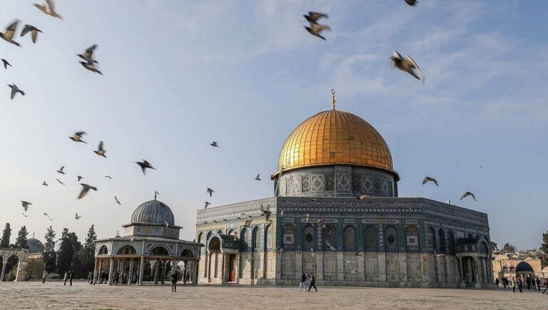 Der Felsendom und die al-Aqsa-Moschee auf dem Tempelberg in Jerusalem
