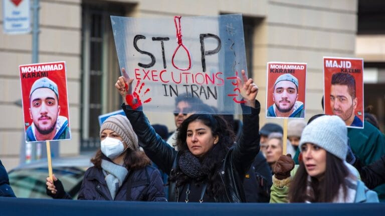 Protest gegen die Todesstrafe im Iran