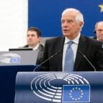 Der EU-Außenbeauftragte Josep Borrell bei einer Rede im Europaparlament