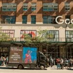 Google-Mitarbeiter in New York bei ihrer antiisraleischen Protestaktion