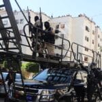 Marokkanische Sicherheitskräfte bei einem Anti-Terror-Einsatz